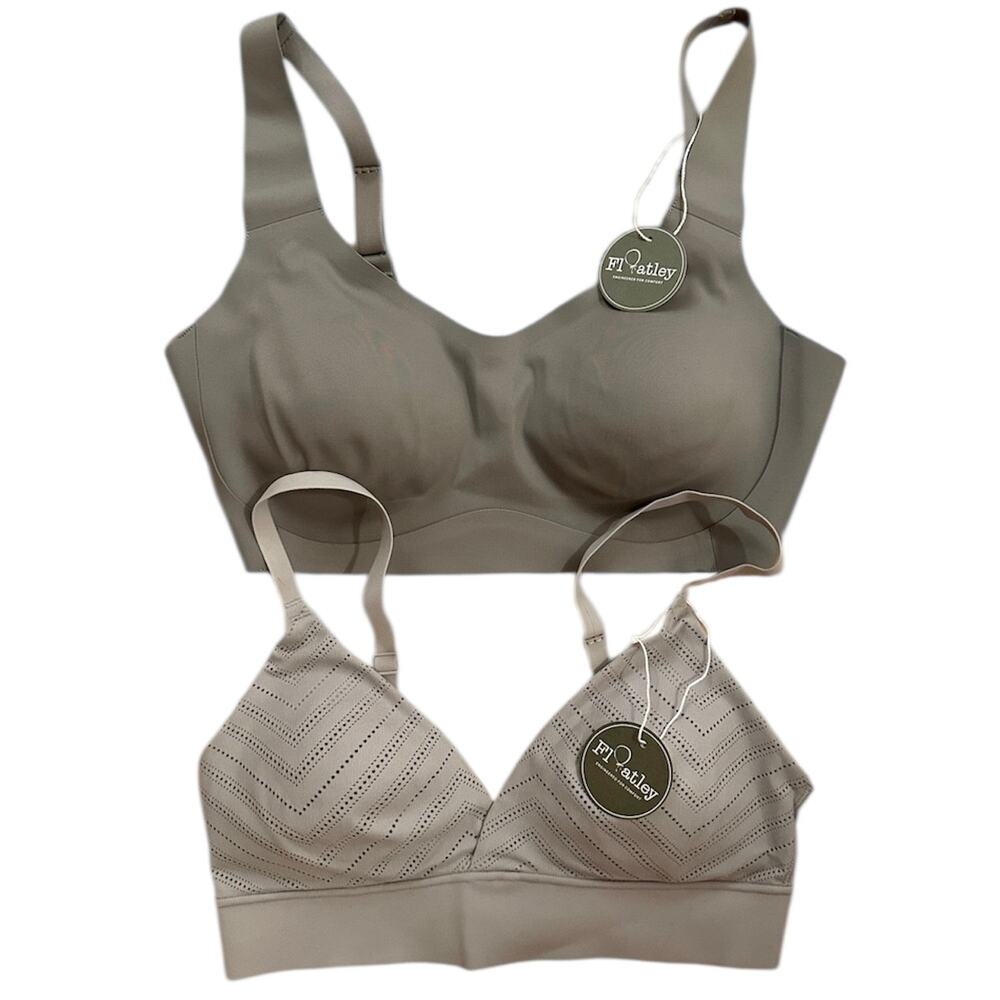 Floatley NWT 2 Piece Full Coverage Bra + Adjustable Bralette Set – Small
